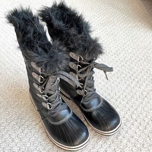 Sorel Faux Fur Trim Lace Up Boots